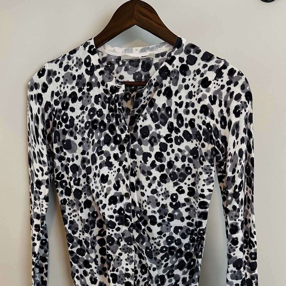 LOFT Animal Print Cardigan